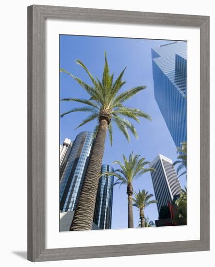 Downtown, Bonaventure Hotel in Background, Los Angeles, California, USA-Ethel Davies-Framed Photographic Print