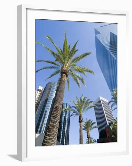 Downtown, Bonaventure Hotel in Background, Los Angeles, California, USA-Ethel Davies-Framed Photographic Print