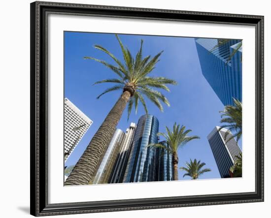 Downtown, Bonaventure Hotel in Background, Los Angeles, California, USA-Ethel Davies-Framed Photographic Print