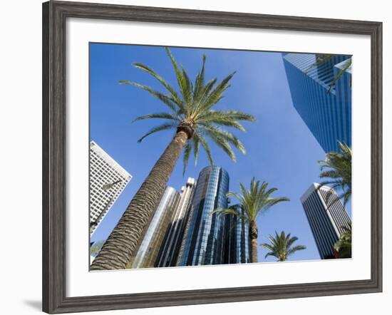 Downtown, Bonaventure Hotel in Background, Los Angeles, California, USA-Ethel Davies-Framed Photographic Print