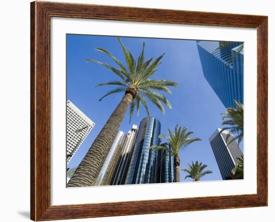 Downtown, Bonaventure Hotel in Background, Los Angeles, California, USA-Ethel Davies-Framed Photographic Print