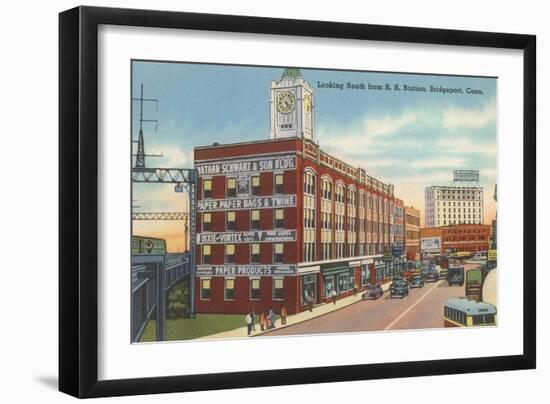 Downtown Bridgeport, Connecticut-null-Framed Art Print