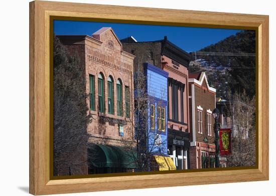 Downtown Buildings, Basalt, Colorado, USA-Walter Bibikow-Framed Premier Image Canvas