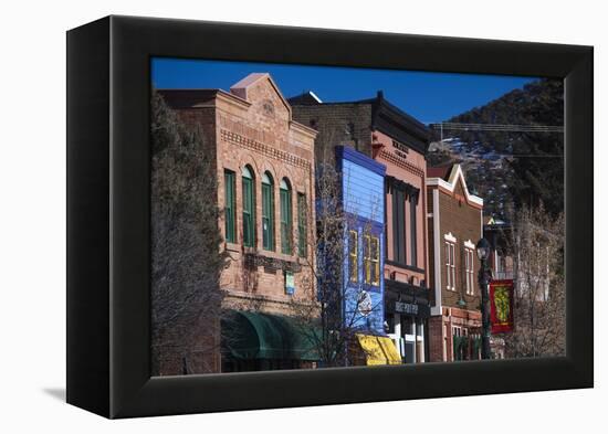 Downtown Buildings, Basalt, Colorado, USA-Walter Bibikow-Framed Premier Image Canvas