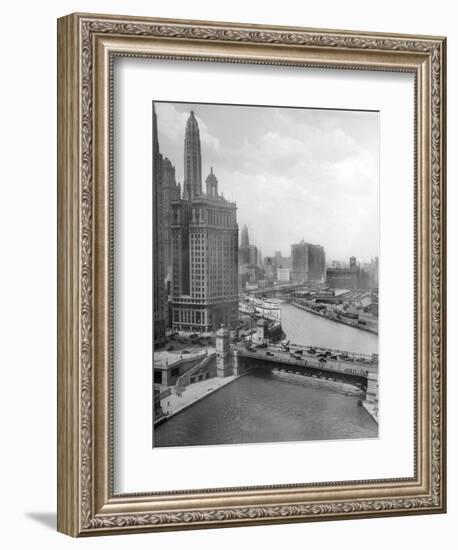 Downtown Chicago View Looking West, Ca. 1928-null-Framed Photographic Print