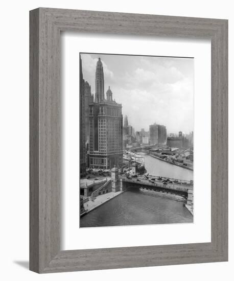 Downtown Chicago View Looking West, Ca. 1928-null-Framed Photographic Print