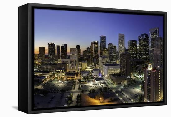 Downtown City Skyline, Houston, Texas, United States of America, North America-Gavin-Framed Premier Image Canvas
