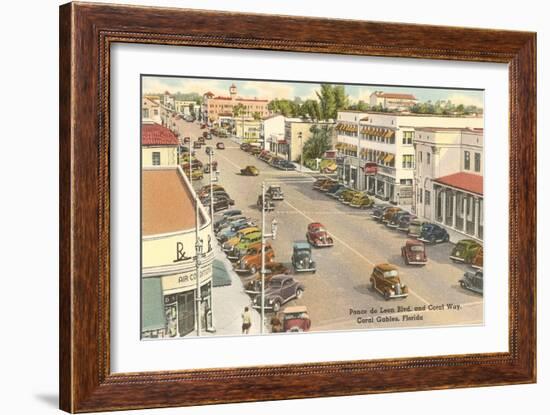 Downtown Coral Gables, Florida-null-Framed Art Print