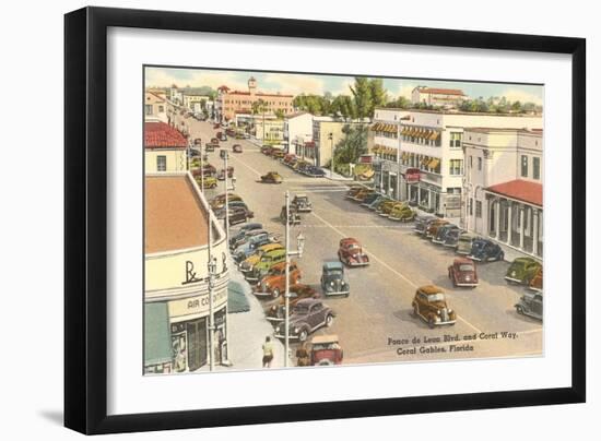 Downtown Coral Gables, Florida-null-Framed Art Print