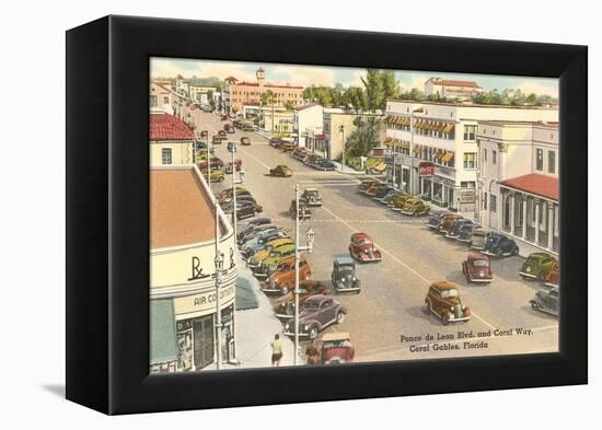 Downtown Coral Gables, Florida-null-Framed Stretched Canvas