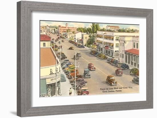 Downtown Coral Gables, Florida-null-Framed Premium Giclee Print