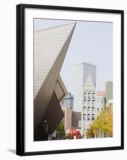 Downtown Denver Art Museum, Denver, Colorado, USA-Christian Kober-Framed Photographic Print