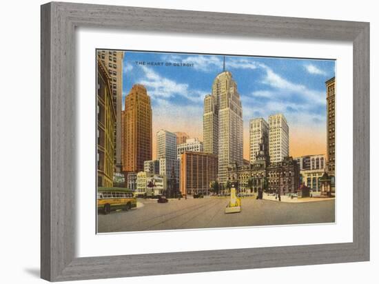 Downtown Detroit, Michigan-null-Framed Art Print