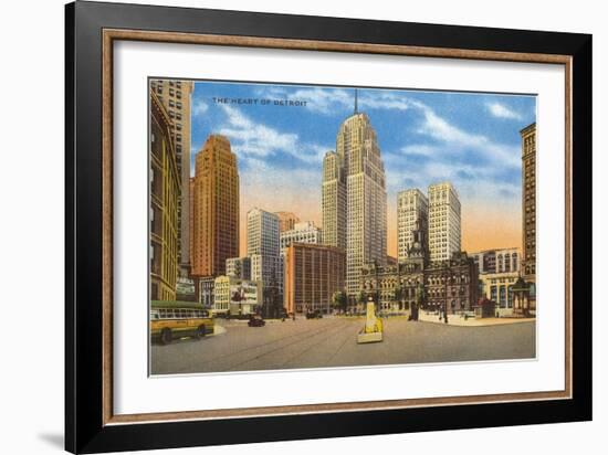 Downtown Detroit, Michigan-null-Framed Art Print