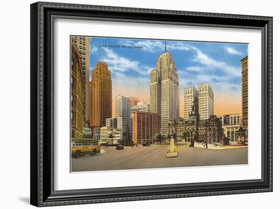 Downtown Detroit, Michigan-null-Framed Art Print