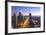 Downtown Dubai, Panorama, Skyline, Evening Mood at the Persian Gulf, Traffic-Axel Schmies-Framed Photographic Print