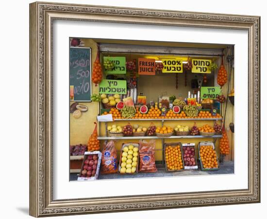 Downtown Fruit Stand, Tel Aviv, Israel-Walter Bibikow-Framed Photographic Print