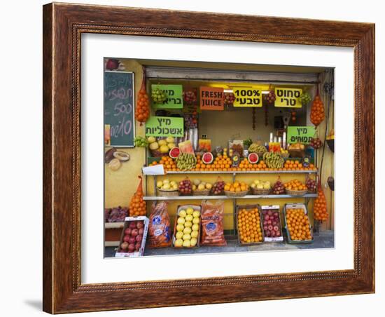 Downtown Fruit Stand, Tel Aviv, Israel-Walter Bibikow-Framed Photographic Print