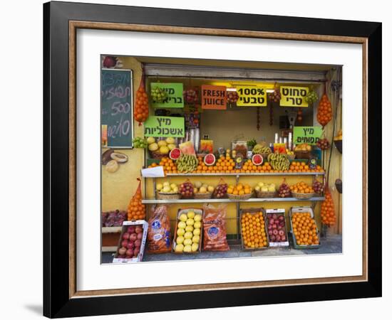 Downtown Fruit Stand, Tel Aviv, Israel-Walter Bibikow-Framed Photographic Print