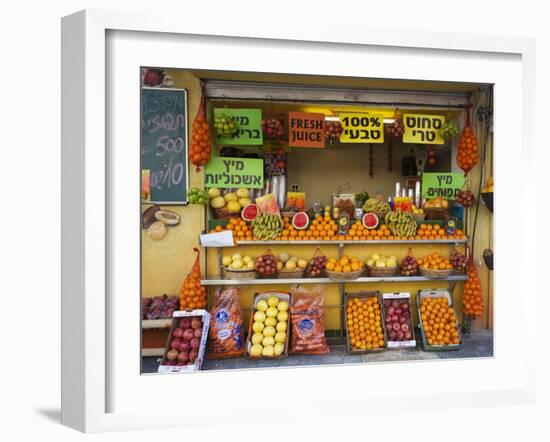 Downtown Fruit Stand, Tel Aviv, Israel-Walter Bibikow-Framed Photographic Print