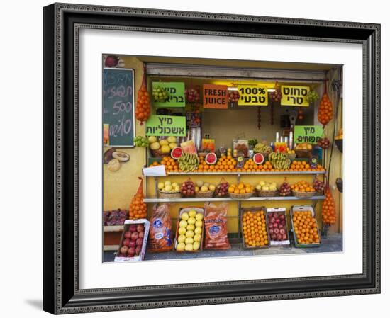 Downtown Fruit Stand, Tel Aviv, Israel-Walter Bibikow-Framed Photographic Print
