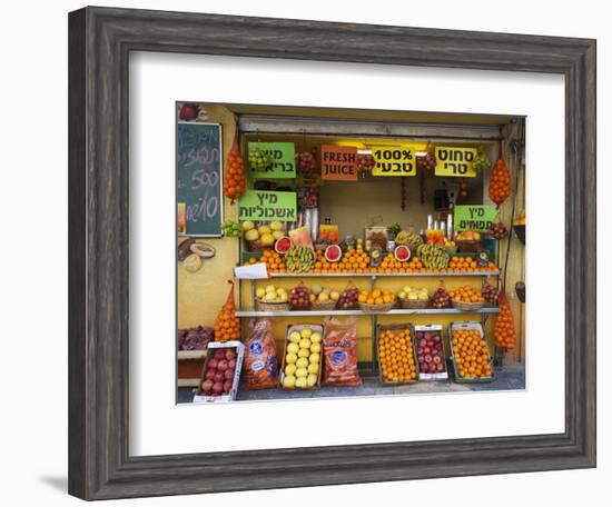 Downtown Fruit Stand, Tel Aviv, Israel-Walter Bibikow-Framed Photographic Print