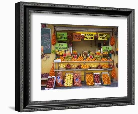 Downtown Fruit Stand, Tel Aviv, Israel-Walter Bibikow-Framed Photographic Print