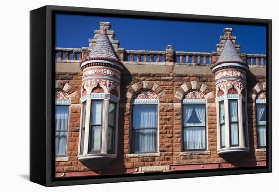 Downtown Historic Buildings, Guthrie, Oklahoma, USA-Walter Bibikow-Framed Premier Image Canvas