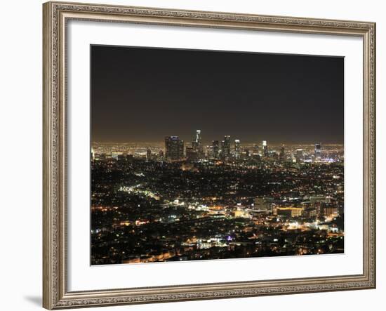 Downtown, Hollywood at Night, Los Angeles, California, United States of America, North America-Wendy Connett-Framed Photographic Print