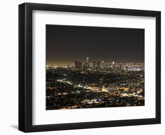 Downtown, Hollywood at Night, Los Angeles, California, United States of America, North America-Wendy Connett-Framed Photographic Print