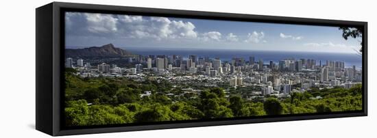 Downtown Honolulu, Hawaii, USA-Charles Crust-Framed Premier Image Canvas