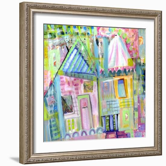 Downtown Houses-Wyanne-Framed Giclee Print