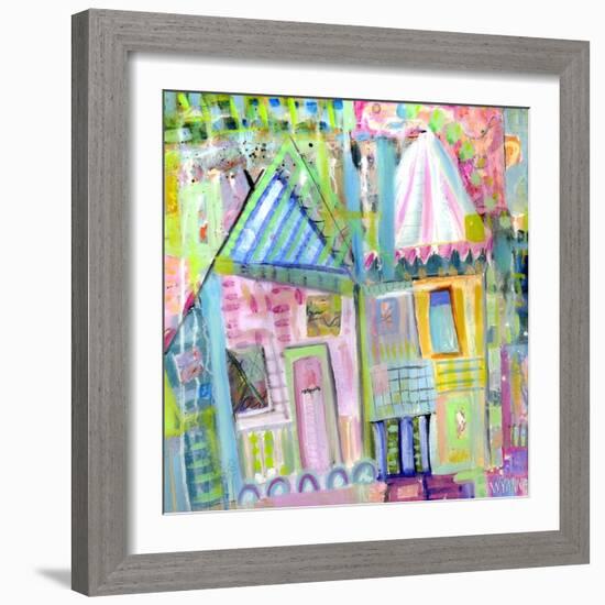 Downtown Houses-Wyanne-Framed Giclee Print