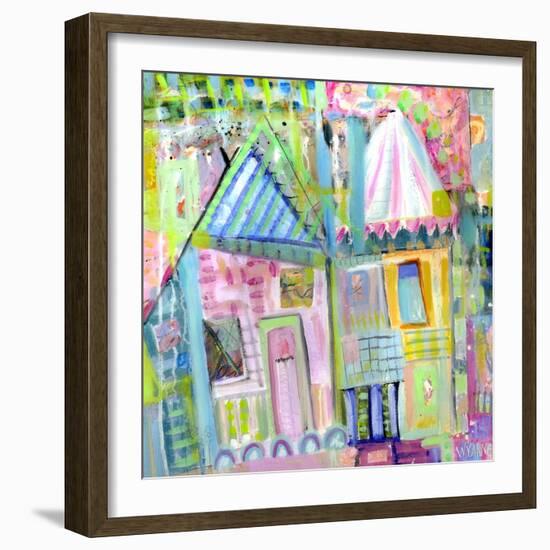 Downtown Houses-Wyanne-Framed Giclee Print