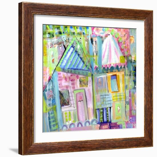 Downtown Houses-Wyanne-Framed Giclee Print