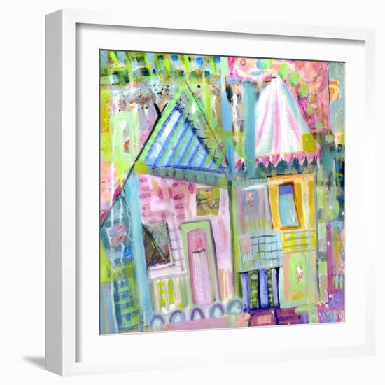 Downtown Houses-Wyanne-Framed Giclee Print