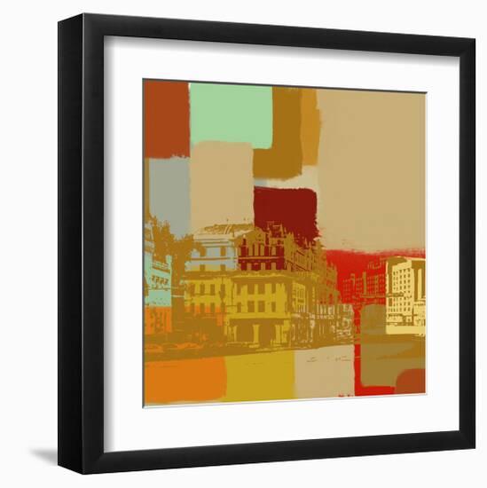 Downtown II-Yashna-Framed Art Print