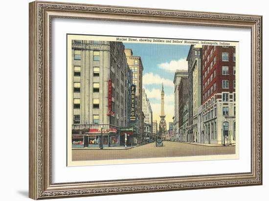 Downtown Indianapolis-null-Framed Art Print