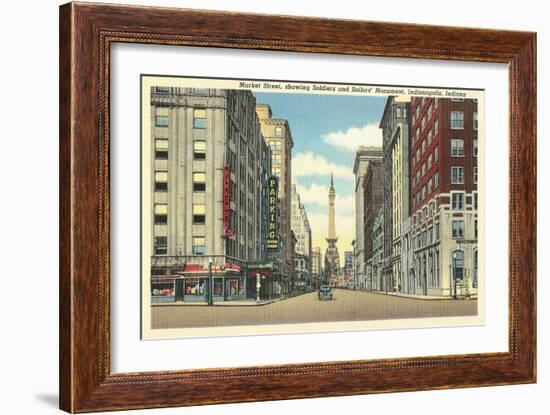 Downtown Indianapolis-null-Framed Art Print