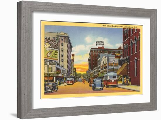 Downtown Jamestown-null-Framed Art Print