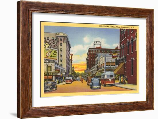 Downtown Jamestown-null-Framed Art Print