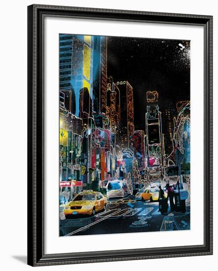 Downtown Lights-Tom Frazier-Framed Giclee Print