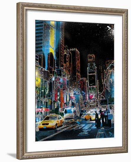 Downtown Lights-Tom Frazier-Framed Giclee Print