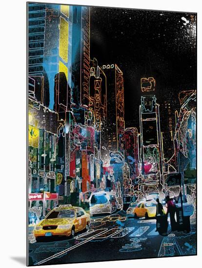 Downtown Lights-Tom Frazier-Mounted Giclee Print