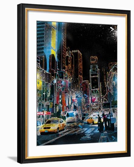 Downtown Lights-Tom Frazier-Framed Giclee Print