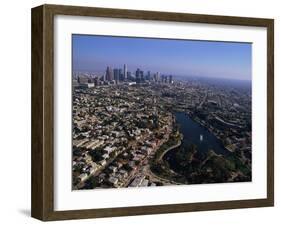 Downtown Los Angeles and MacArthur Park-Bill Varie-Framed Photographic Print