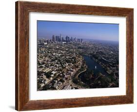 Downtown Los Angeles and MacArthur Park-Bill Varie-Framed Photographic Print