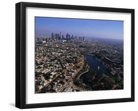Downtown Los Angeles and MacArthur Park-Bill Varie-Framed Photographic Print