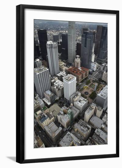 Downtown Los Angeles, Including Us Bank Tower 73 Floors, Aerial-David Wall-Framed Photographic Print