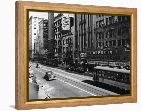 Downtown Los Angeles-null-Framed Premier Image Canvas